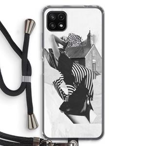 CaseCompany House: Samsung Galaxy A22 5G Transparant Hoesje met koord