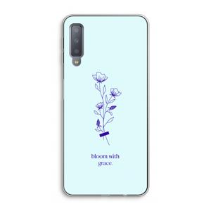CaseCompany Bloom with grace: Samsung Galaxy A7 (2018) Transparant Hoesje