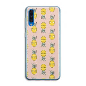 CaseCompany Ananas: Samsung Galaxy A50 Transparant Hoesje