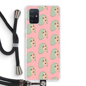 CaseCompany King Kylie: Samsung Galaxy A71 Transparant Hoesje met koord