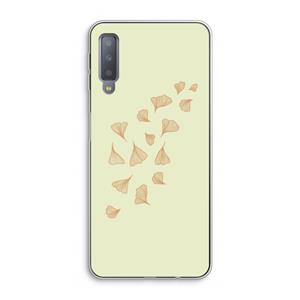 CaseCompany Falling Leaves: Samsung Galaxy A7 (2018) Transparant Hoesje