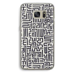 CaseCompany Moroccan Print: Samsung Galaxy S7 Transparant Hoesje
