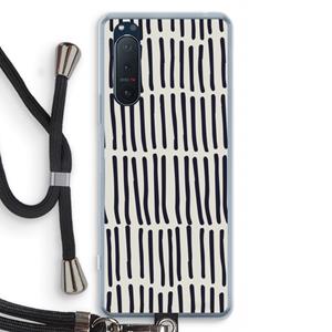 CaseCompany Moroccan stripes: Sony Xperia 5 II Transparant Hoesje met koord