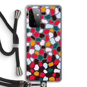 CaseCompany Colored Giraffe: Samsung Galaxy A72 5G Transparant Hoesje met koord