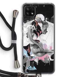 CaseCompany Camouflage de sommeil: Samsung Galaxy A22 5G Transparant Hoesje met koord