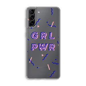 CaseCompany GRL PWR: Samsung Galaxy S21 Plus Transparant Hoesje