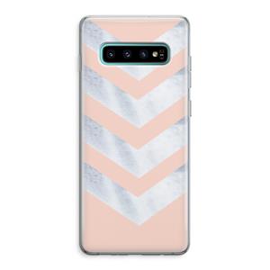 CaseCompany Marmeren pijlen: Samsung Galaxy S10 Plus Transparant Hoesje