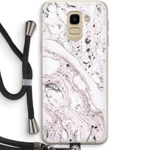 CaseCompany Mengelmoes: Samsung Galaxy J6 (2018) Transparant Hoesje met koord