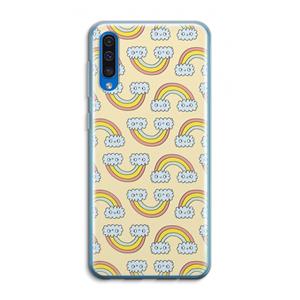 CaseCompany Regenboog: Samsung Galaxy A50 Transparant Hoesje