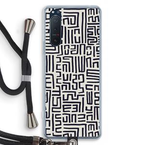 CaseCompany Moroccan Print: Sony Xperia 5 II Transparant Hoesje met koord