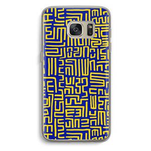 CaseCompany Majorelle Blue Print: Samsung Galaxy S7 Transparant Hoesje