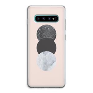 CaseCompany Marmeren cirkels: Samsung Galaxy S10 Plus Transparant Hoesje