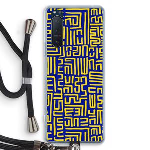 CaseCompany Majorelle Blue Print: Sony Xperia 5 II Transparant Hoesje met koord