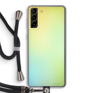CaseCompany Minty mist pastel: Samsung Galaxy S21 Plus Transparant Hoesje met koord