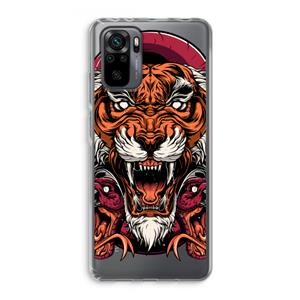 CaseCompany Tiger and Rattlesnakes: Xiaomi Redmi Note 10 Pro Transparant Hoesje