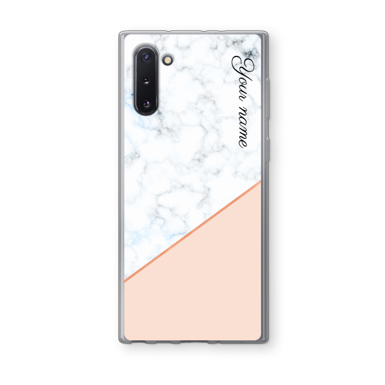 CaseCompany Marmer in stijl: Samsung Galaxy Note 10 Transparant Hoesje