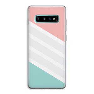 CaseCompany Strepen pastel: Samsung Galaxy S10 Plus Transparant Hoesje
