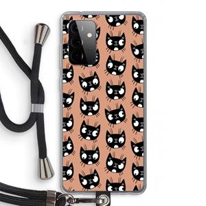 CaseCompany Kat: Samsung Galaxy A72 5G Transparant Hoesje met koord