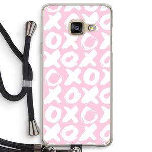 CaseCompany XOXO: Samsung Galaxy A3 (2016) Transparant Hoesje met koord
