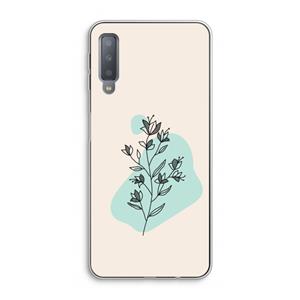 CaseCompany Violets are blue: Samsung Galaxy A7 (2018) Transparant Hoesje