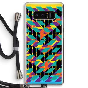 CaseCompany Skew Bee 1: Samsung Galaxy Note 8 Transparant Hoesje met koord