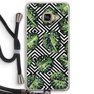 CaseCompany Geometrische jungle: Samsung Galaxy A3 (2016) Transparant Hoesje met koord