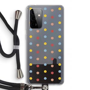 CaseCompany Bollen: Samsung Galaxy A72 5G Transparant Hoesje met koord