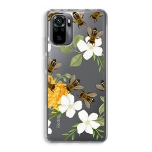 CaseCompany No flowers without bees: Xiaomi Redmi Note 10 Pro Transparant Hoesje