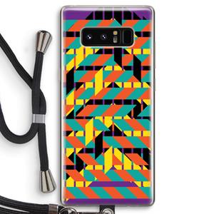 CaseCompany Skew Bee 2: Samsung Galaxy Note 8 Transparant Hoesje met koord