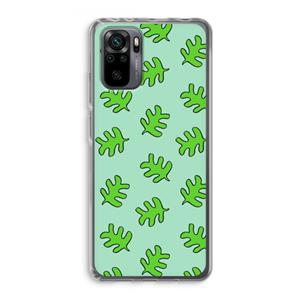 CaseCompany Groene blaadjes: Xiaomi Redmi Note 10 Pro Transparant Hoesje