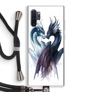 CaseCompany Yin Yang Dragons: Samsung Galaxy Note 10 Plus Transparant Hoesje met koord