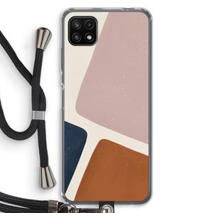CaseCompany Geo #2: Samsung Galaxy A22 5G Transparant Hoesje met koord