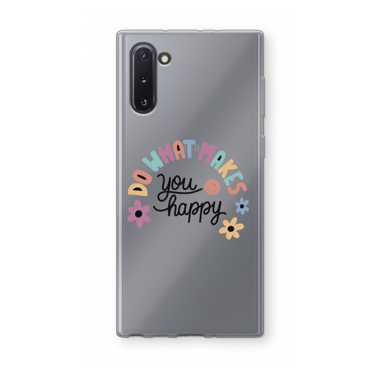 CaseCompany Happy days: Samsung Galaxy Note 10 Transparant Hoesje