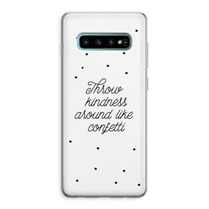 CaseCompany Confetti: Samsung Galaxy S10 Plus Transparant Hoesje
