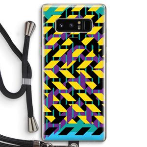 CaseCompany Skew Bee 3: Samsung Galaxy Note 8 Transparant Hoesje met koord