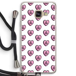 CaseCompany GIRL POWER: Samsung Galaxy A3 (2016) Transparant Hoesje met koord