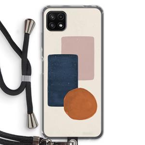 CaseCompany Geo #3: Samsung Galaxy A22 5G Transparant Hoesje met koord