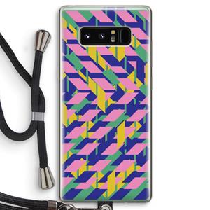 CaseCompany Skew Blush 1: Samsung Galaxy Note 8 Transparant Hoesje met koord