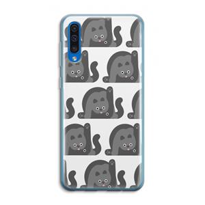 CaseCompany Cats: Samsung Galaxy A50 Transparant Hoesje