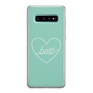 CaseCompany Best heart pastel: Samsung Galaxy S10 Plus Transparant Hoesje