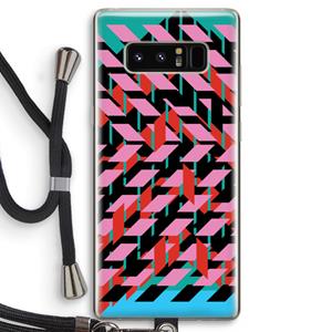 CaseCompany Skew Blush 2: Samsung Galaxy Note 8 Transparant Hoesje met koord