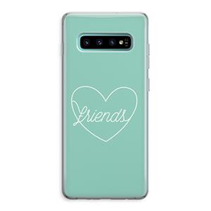 CaseCompany Friends heart pastel: Samsung Galaxy S10 Plus Transparant Hoesje