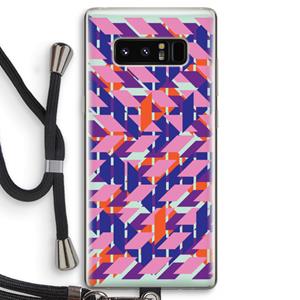 CaseCompany Skew Blush 3: Samsung Galaxy Note 8 Transparant Hoesje met koord