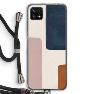 CaseCompany Geo #5: Samsung Galaxy A22 5G Transparant Hoesje met koord