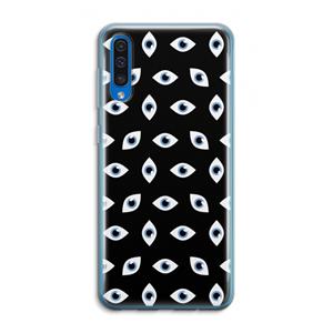 CaseCompany Eyes pattern: Samsung Galaxy A50 Transparant Hoesje