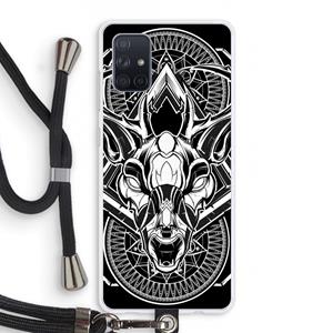 CaseCompany Oh Deer: Samsung Galaxy A71 Transparant Hoesje met koord