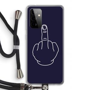 CaseCompany F**k U: Samsung Galaxy A72 5G Transparant Hoesje met koord