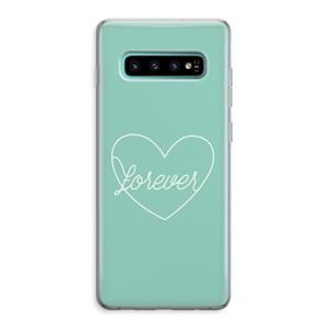 CaseCompany Forever heart pastel: Samsung Galaxy S10 Plus Transparant Hoesje