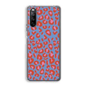 CaseCompany Leopard blue: Sony Xperia 10 III Transparant Hoesje