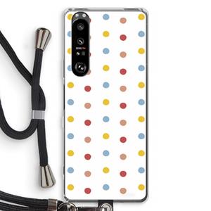 CaseCompany Bollen: Sony Xperia 1 III Transparant Hoesje met koord